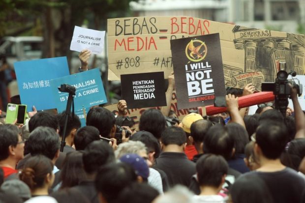 A file picture of the #808 Press Freedom rally held in Kuala Lumpur on Aug 8, 2015. – IZZRAFIQ ALIAS The Star IZZRAFIQ-ALIAS-The-Star.jpg